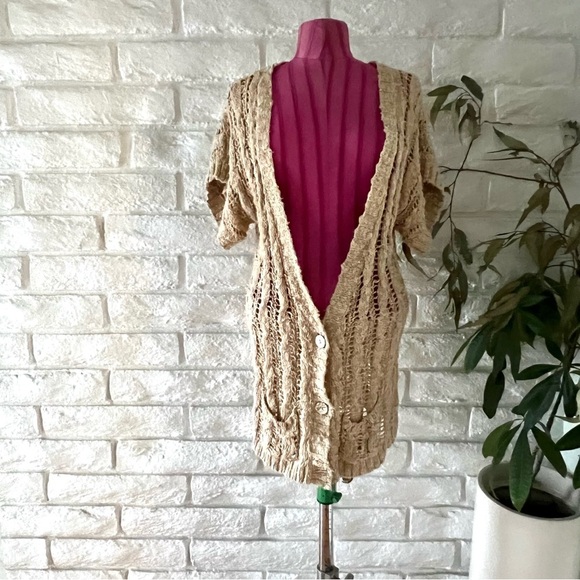 Free People Sweaters - Free People Knit Beige Cardigan S-13